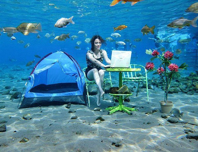 Umbul Ponggok Wisata Air Jernih dengan Sensasi Foto Bawah Air